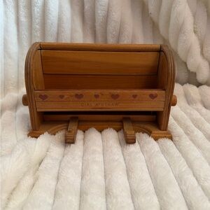 Vintage Wooden Dial-A-Straw Straw Dispenser